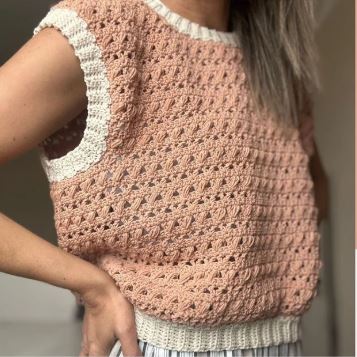 Celeste Crochet Vest Pattern – Sleeveless Textured Top