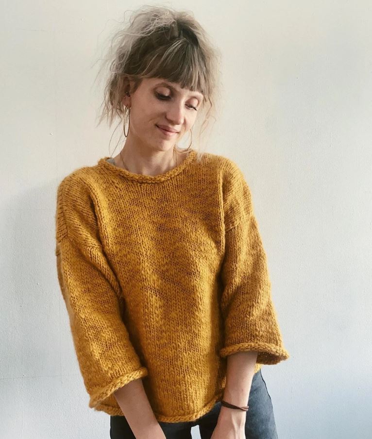 Chunky Knitting Pattern – Capella Sweater PDF Download, Easy Knit Pullover Jumper Pattern