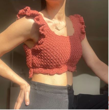 Marbella Top Crochet Pattern – Ruffle Crop Top