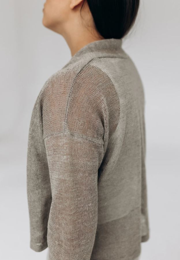 Linen Knit Cardigan for Women – Lightweight Boho Summer Sweater, Casual Layering Top